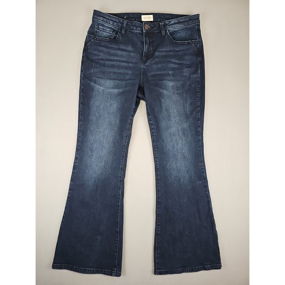 Shyanne Denim - Shyanne Flare Bareback Denim Jeans Size 33x29 Dark Wash Stretch Western Cowgirl